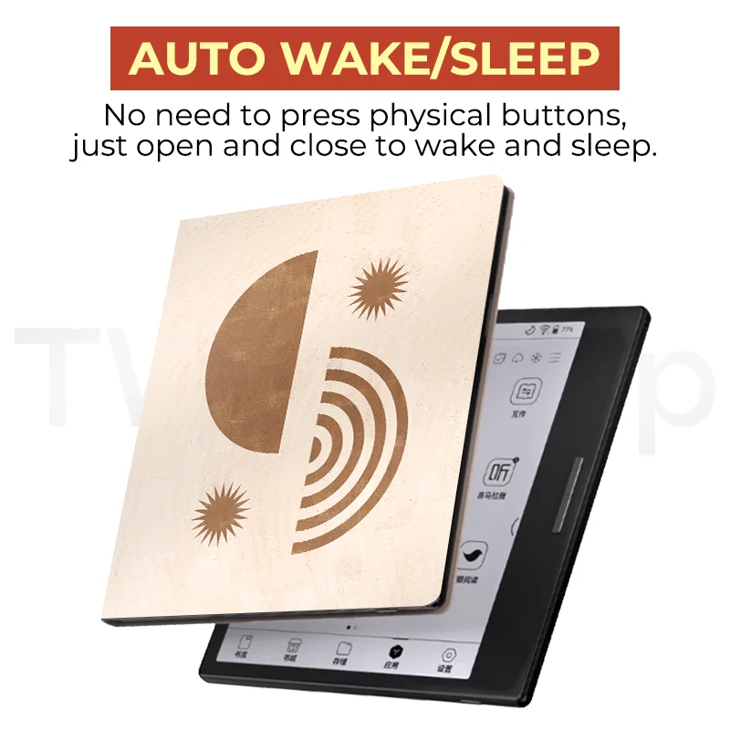 Twosheep Case for Boox Go7 Go Color7 GenII GenI Page Leaf3 Leaf3c 7-inch Magnetic Cover Auto Sleep Abstract art style