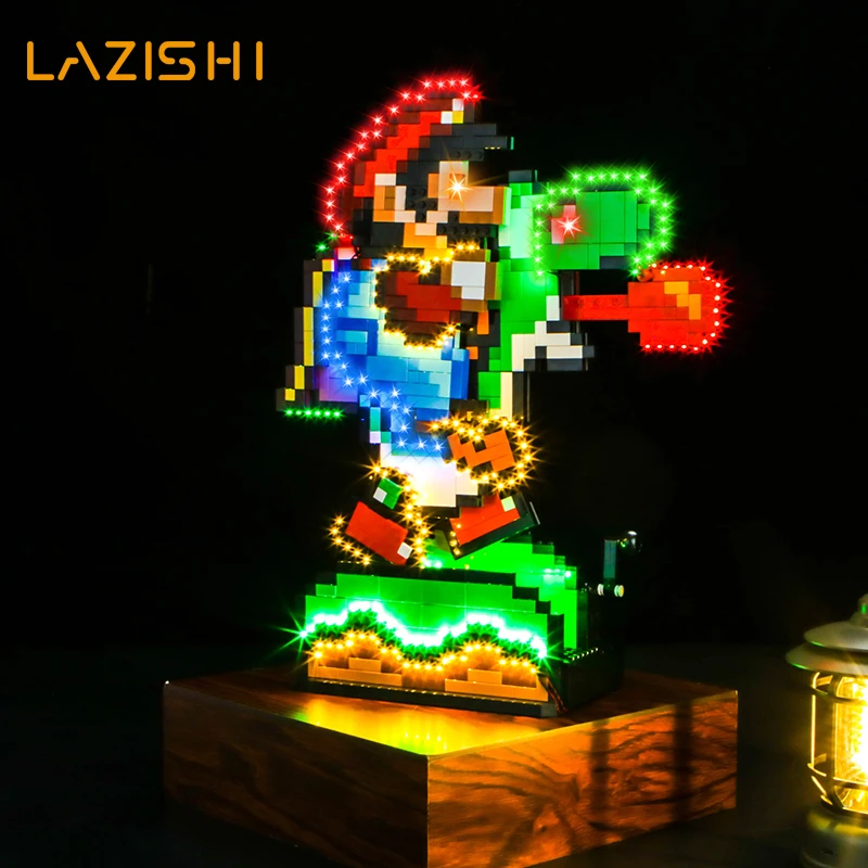 

Набор светодиодных фонарей Lazishi 71438, подходящий для Super Mario World: Mario & Yoshi, подарочный блок (только аксессуары для освещения)