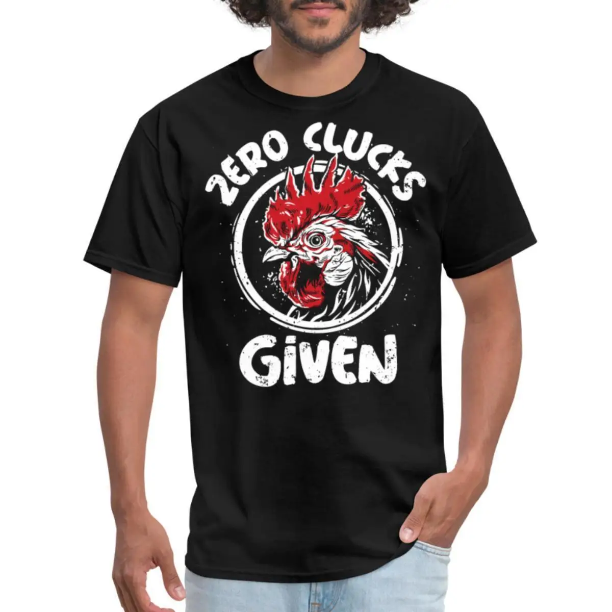 

Мужская футболка Zero Clucks Given Chicken