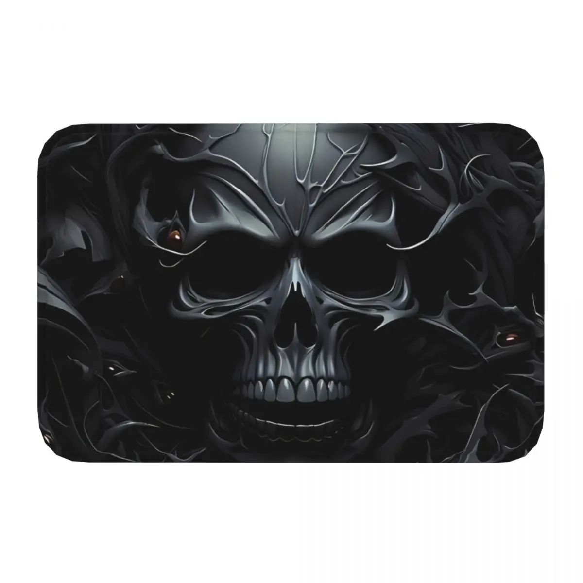 Ghost Specter Spirit Bathroom Non-Slip Carpet Horrible Mechanized Skull Bedroom Mat Entrance Door Doormat Floor Decor Rug