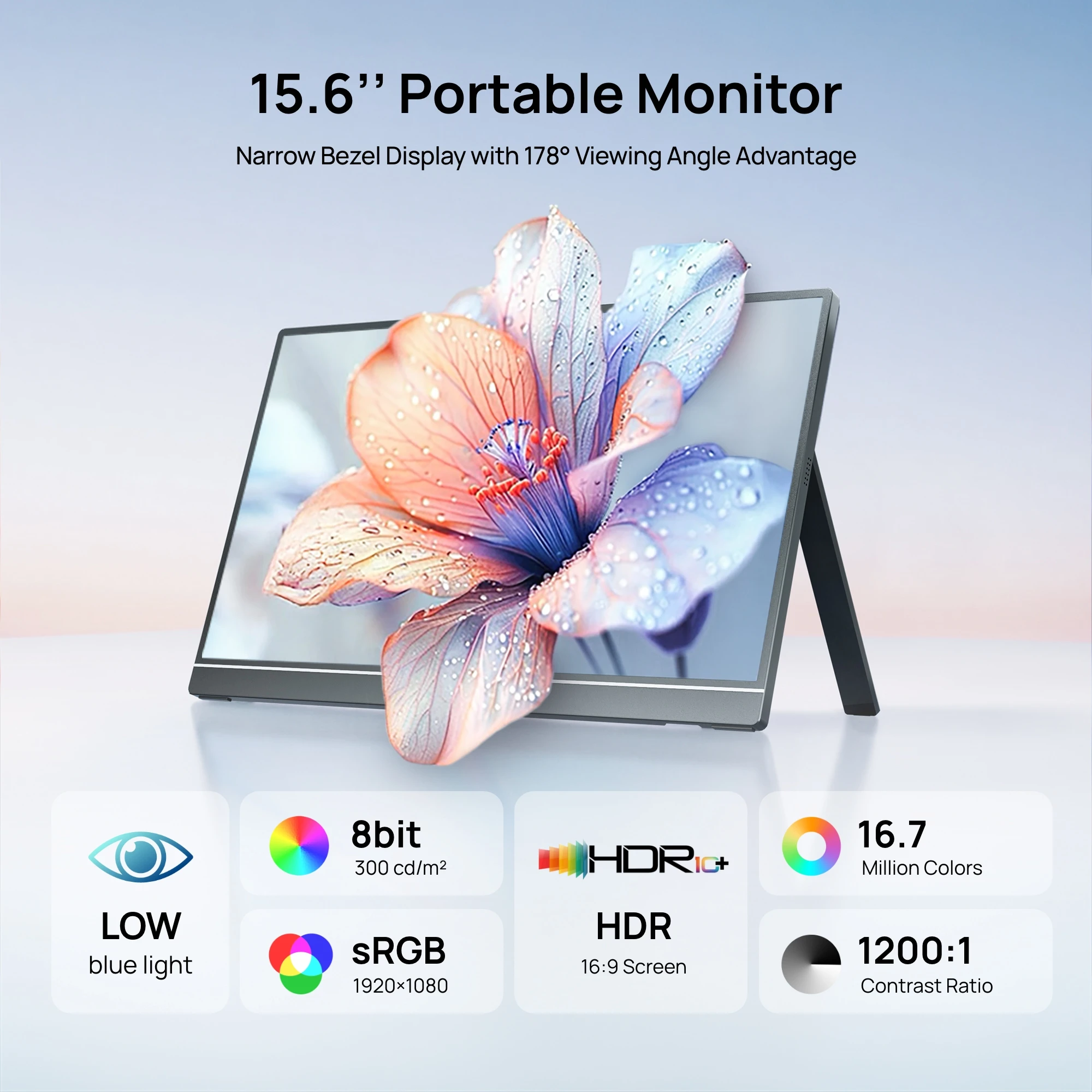 ARZOPA 15,6-calowy przenośny monitor FHD 1080P IPS USB-C Mini-HDMI zewnętrzny drugi ekran do PC/MAC/telefonu/Xbox/PS A1 — zdjęcie produktu 3