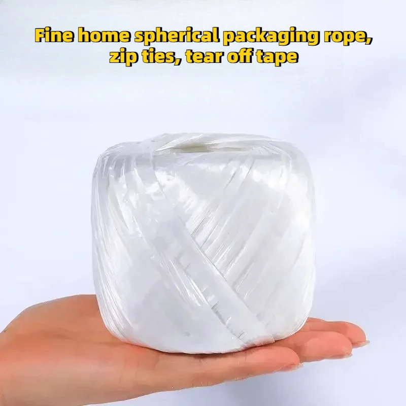 Corde d'emballage sphérique domestique de qualité supérieure, attaches zippées, ruban de film déchiré, corde tressée d'emballage plastique de vente directe du fabricant