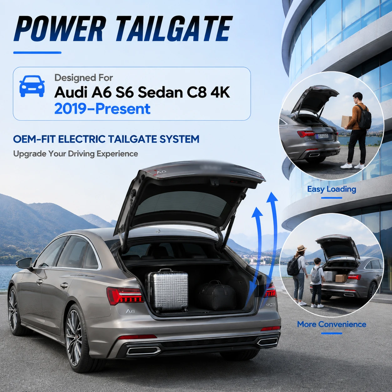 For Audi A6 S6 Sedan C8 4K 2019-present Car Liftback Automatic Lifting Electric Tailgate Lock Module Closing System