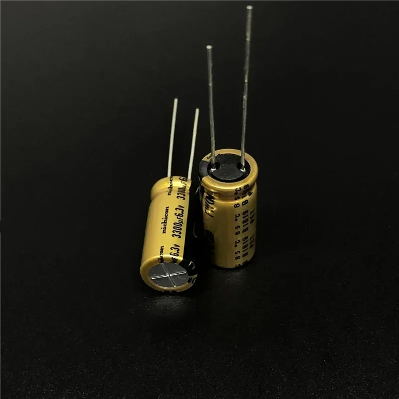 2Pcs 3300uF 6.3V NICHICON  10x20mm 6.3V3300uF FW Series HiFi Audio Aluminum Electrolytic Capacitor