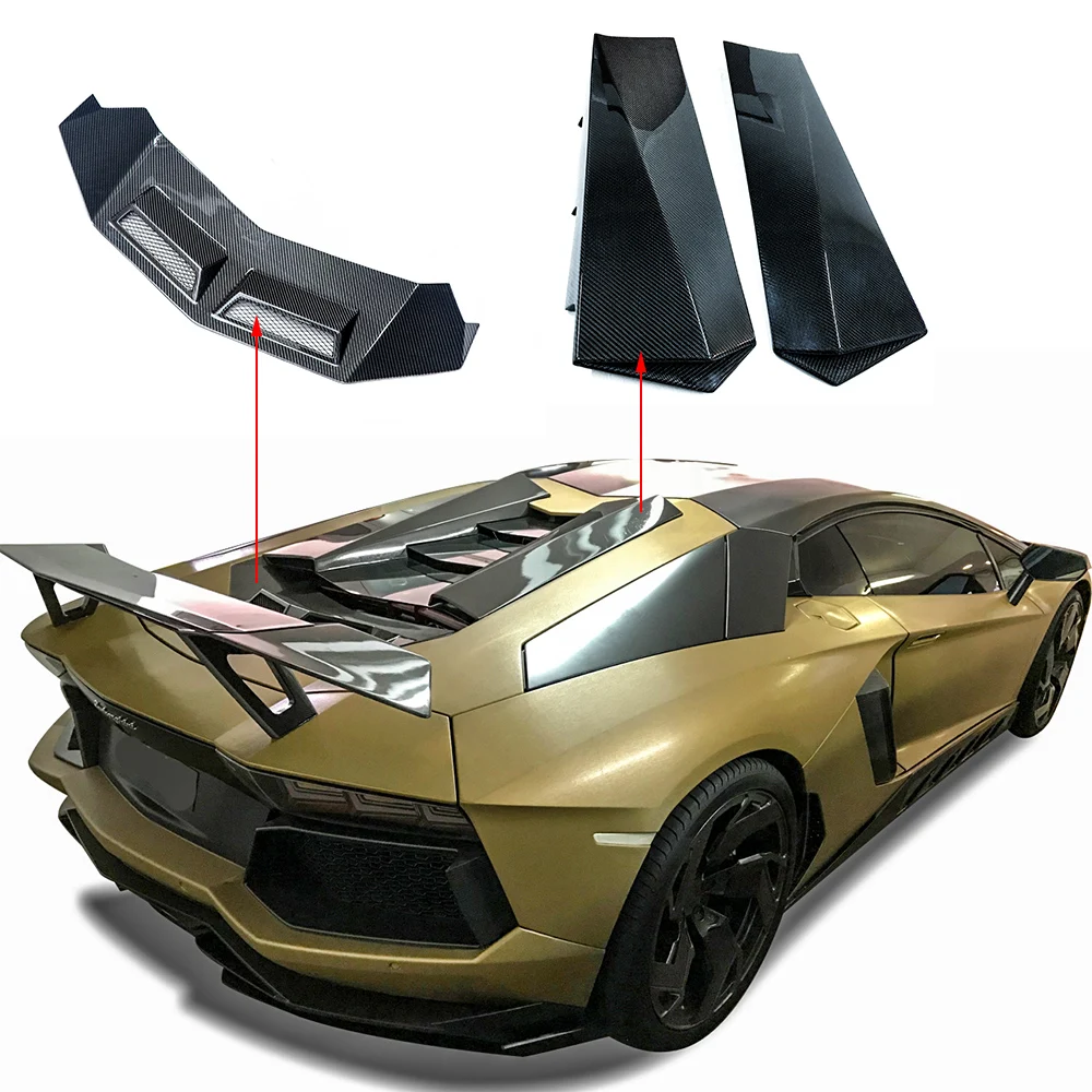 

Facelift Novi стиль углеродное волокно LP700 капот двигателя воздухозаборник для Lamborghini Aventador задний бампер крышка багажника вентиляционные накладки автомобиля