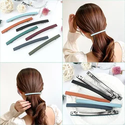 Korean Simple Solid Color Elegant Spring Hair Clip Hair Clip for Women Hairgrip Barrettes Hair Clip Girls Hair Accessories