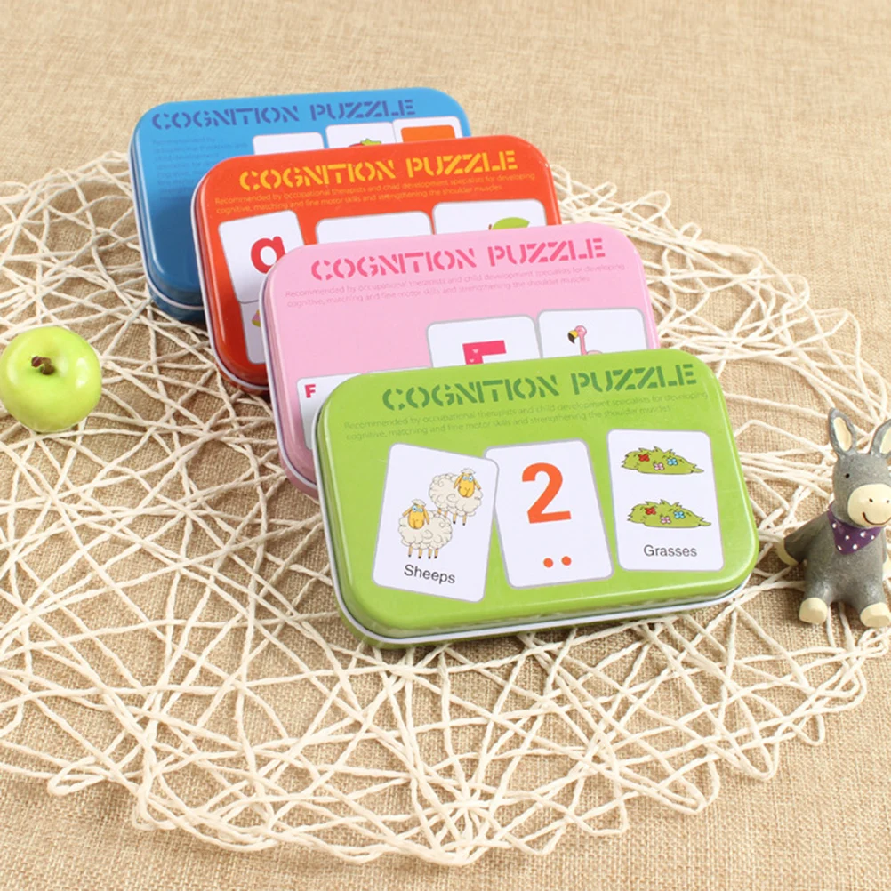 

56pcs 1 Set Animal Cognition Puzzle Cartoon Animal Learning Kids Educational Board Game Early Childhood Development Playthings