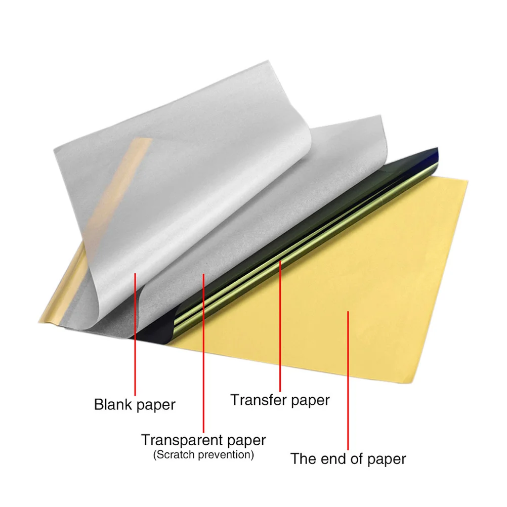 

20Pcs A4 Size Tattoo Transfer Paper Reusable Tracing Sheet for Artists Beginners Waterproof Stencil Copying Supply