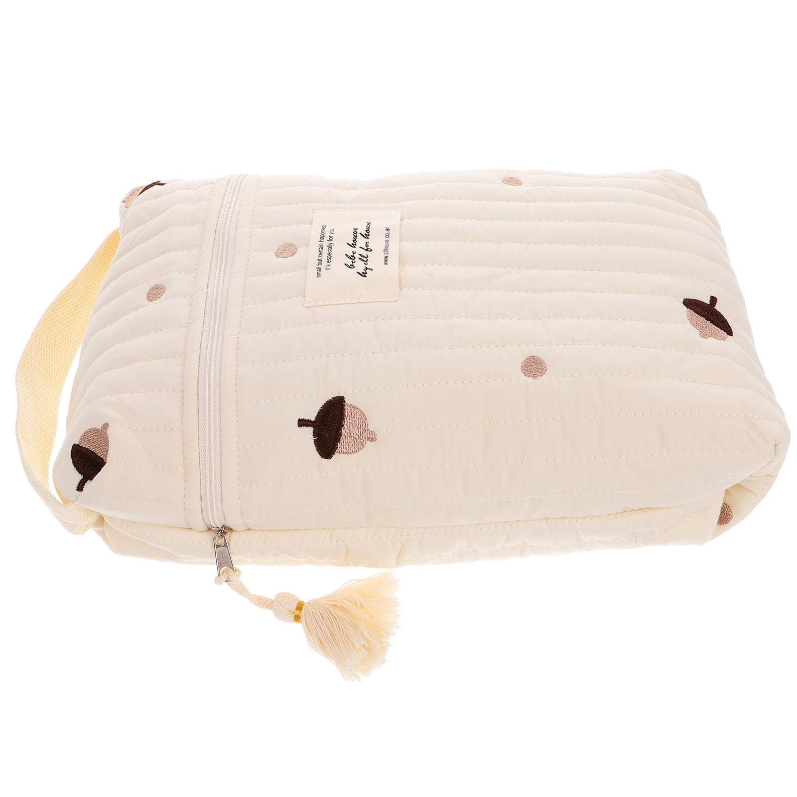 حقيبة حفاضات ذات سعة كبيرة وقابلة لإعادة الاستخدام من القماش القطني منظم الحفاضات المحمول حقيبة تخزين حفاضات الأطفال لآباء الذهاب #3