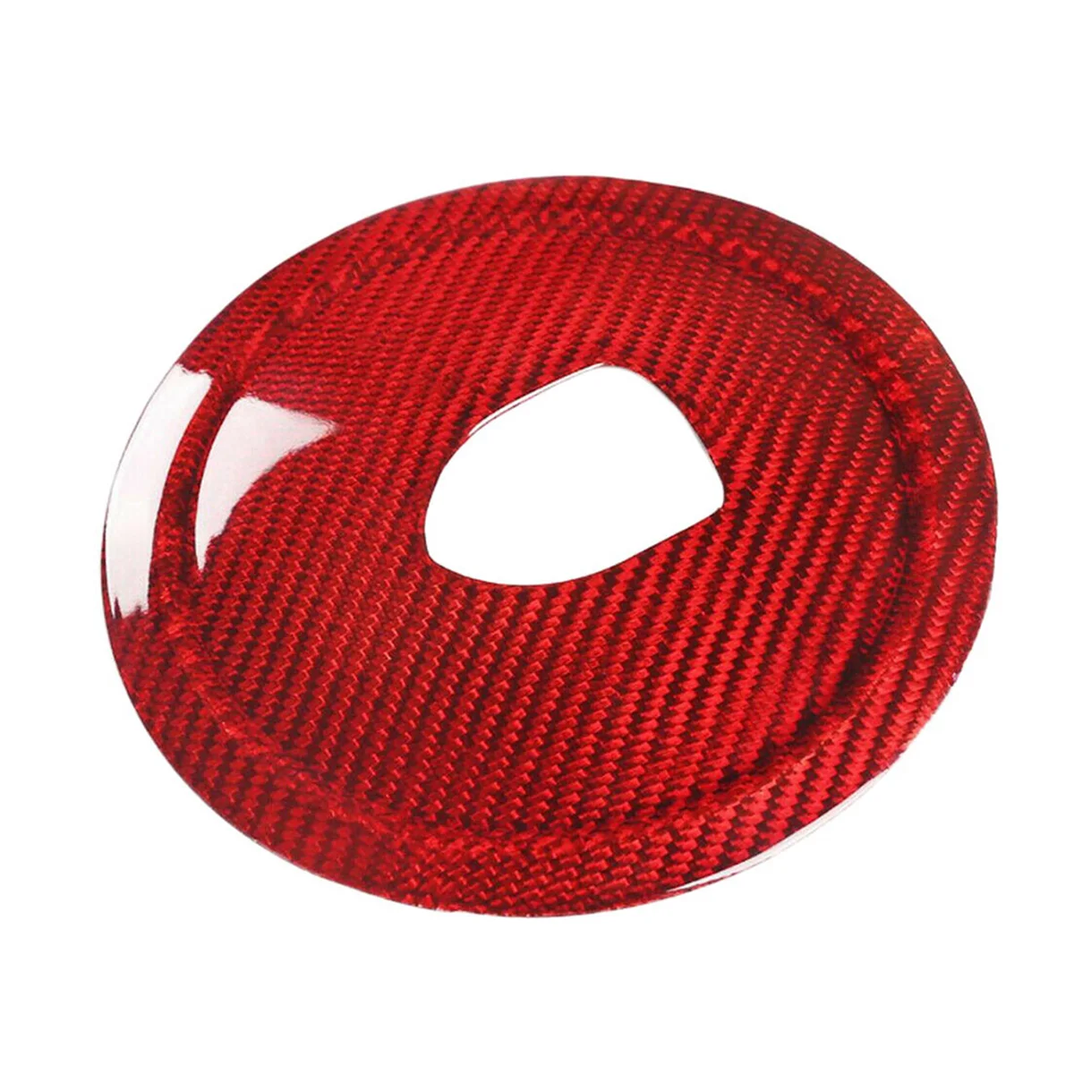 Real Carbon Fiber Steering Wheel Rings Logo Trim Cover Stickers for Porsche 911 Panamera Cayenne Boxster 2008-2016 Red