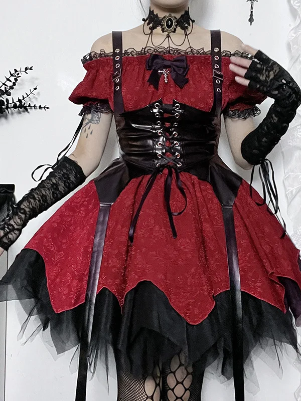 

Платье Wannathis Red Lady для Хэллоуина: Атмосферное, с поясом, длинная юбка, уличный стиль, облегающее, без рукавов, из полиэстера