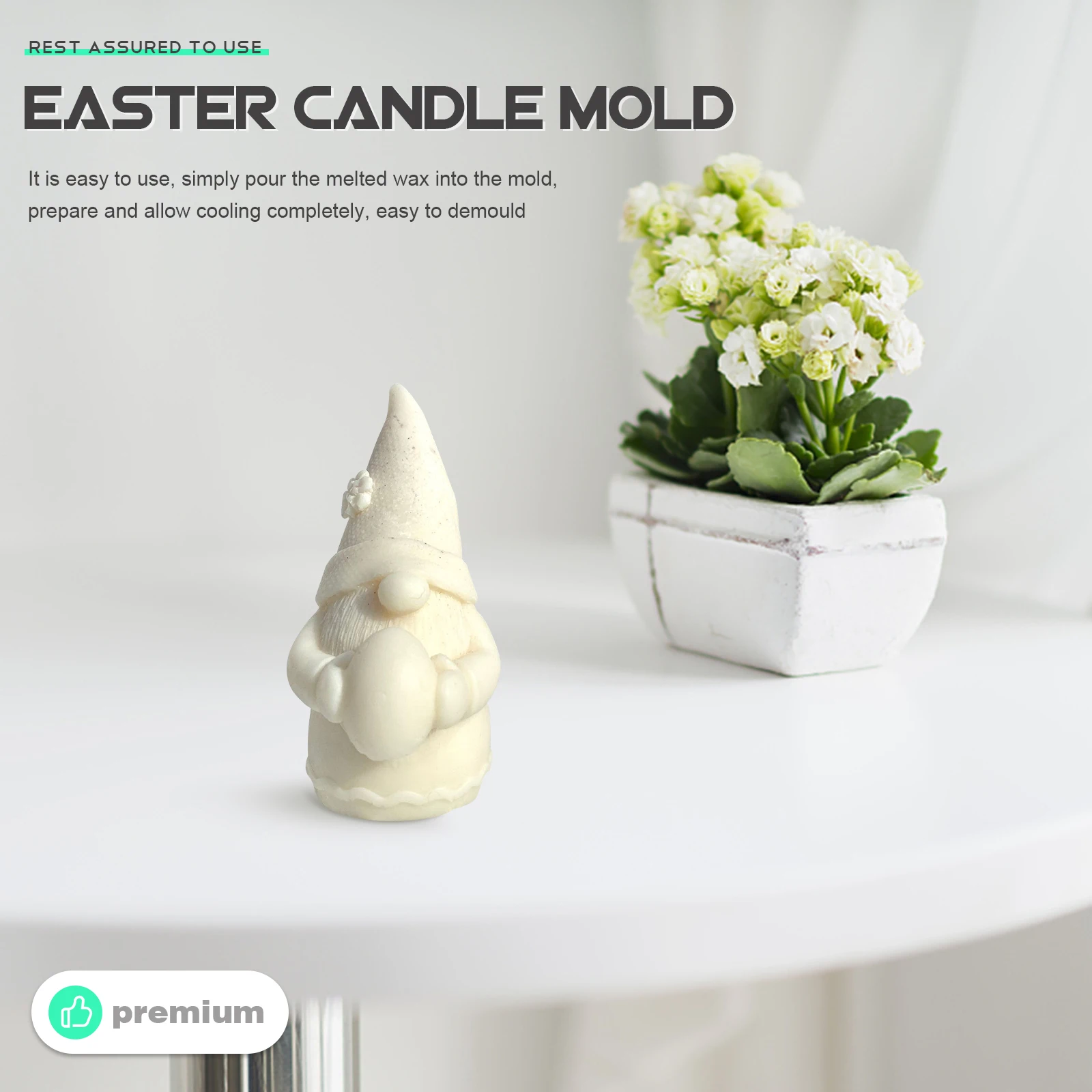 

Easter Rabbit Mold DIY Scented C Making Silicone Crafts Small Size Easy Demould Flexible Material Lightweight Storage