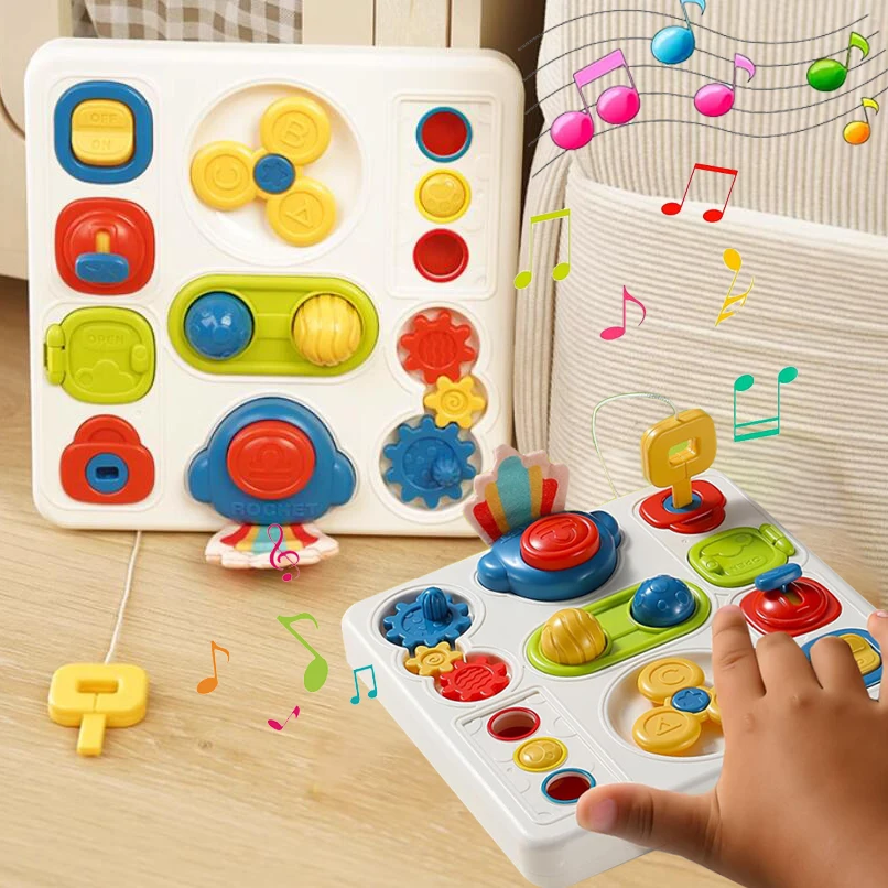 Busy Board For Toddlers  Fine Motor Skills Montessori Toys Door Lock Cognition Activity Preschool Early Education Teaching Game