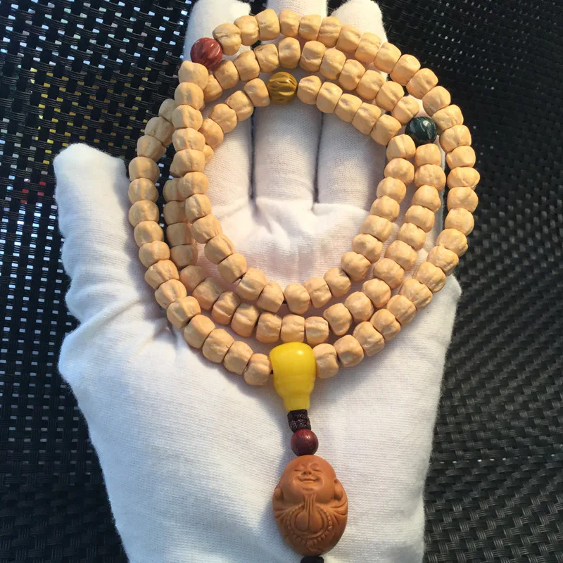 

108 Tibetan Passionflower Bodhi Seeds With Alxa Oil High Density Bracelet