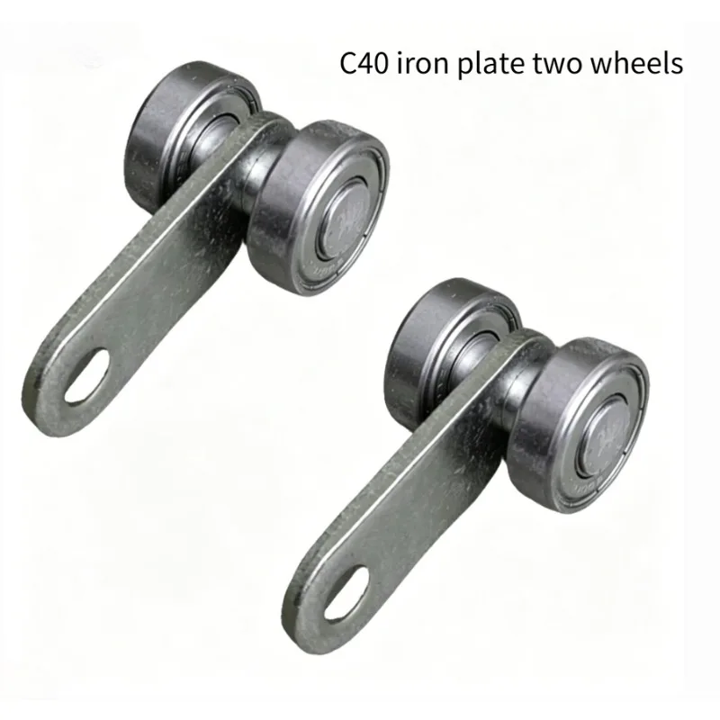 C40 2‑Wheel Sliding Door Trolley Pulley, Sliding Rail Roller for 1‑5/8