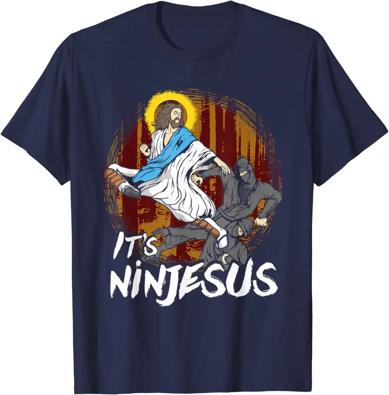 Its Ninjesus - Funny Jesus Christian T-Shirt 100% Cotton O-Neck Summer Short Sleeve Casual Mens T-shirt Size S-3XL