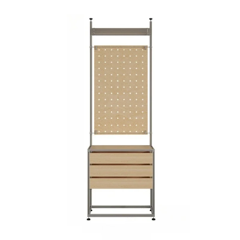 

Aluminum Profile Birch Cave Board Multi-layer Display Shelf Exhibition Multifunctional Cabinet Commercial Jewelry Display