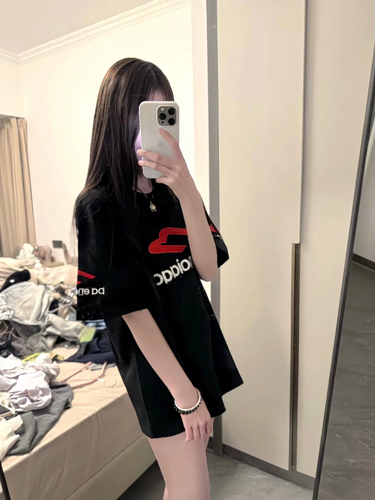 American Style Knight Warhorse Print Short Sleeve Women's T-shirt Loose Pure Cotton Design Summer 2026 New Fashion Top