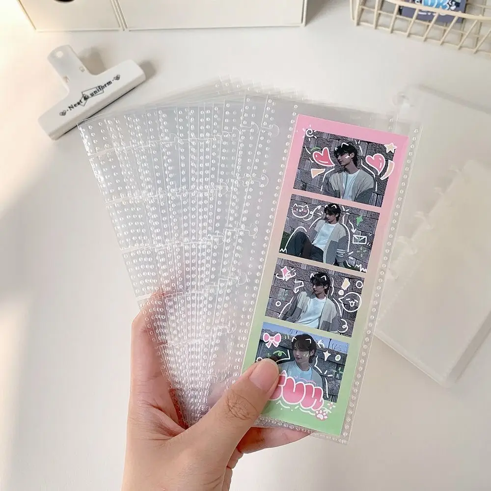 

High Quality Mushroom Hole Photocards Holder Vertical Loose Leaf Idol Card Collection Binder Transparent Photo Album