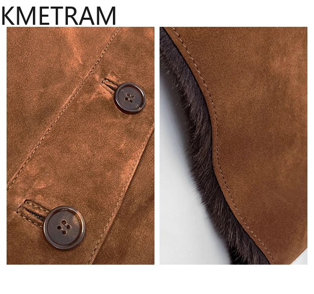 เสื้อแจ็คเก็ตขนแพะแท้สองด้าน ขนสัตว์คุณภาพสูงสำหรับผู้หญิง ชุดเสื้อโค้ทขนสัตว์แท้ ฤดูหนาว 2025 เสื้อแจ็คเก็ตหนังสำหรับผู้หญิง