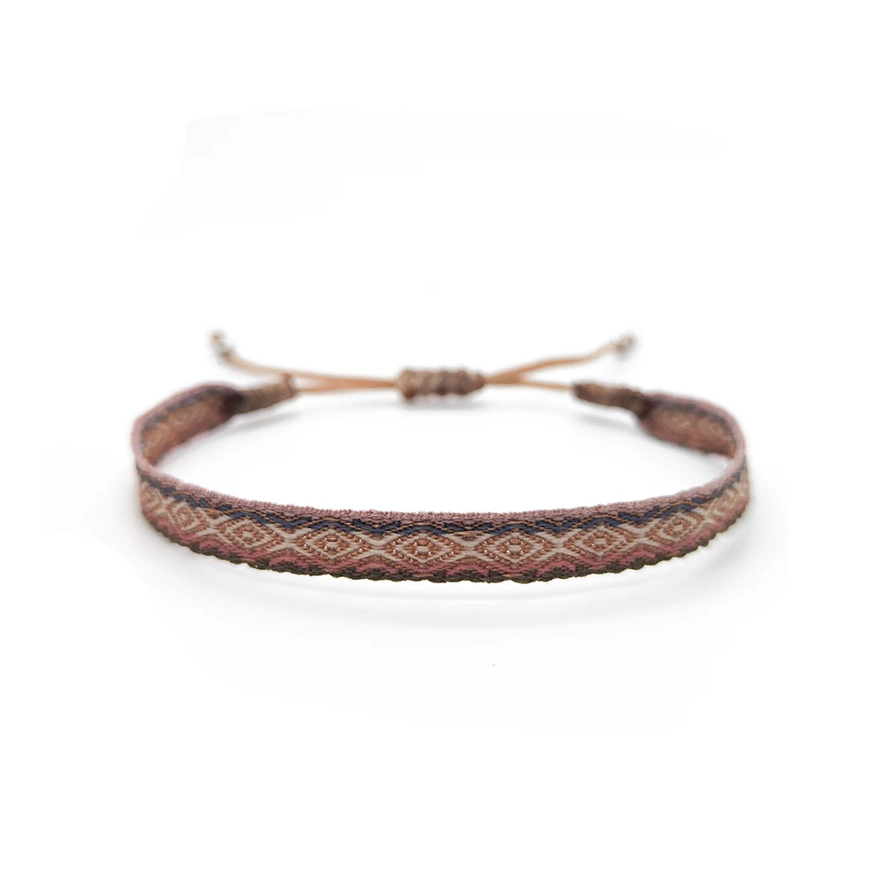 KKBEAD Kolumbien Armband Stoff Stoff Armbänder für Frauen Männer Handgewebtes geflochtenes Armband Geschenk Großhandel Boho Freundschaftsschmuck – Detail 14