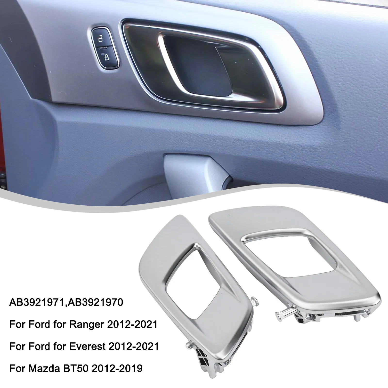 

Ручка двери салона автомобиля ​ Для 2012-2021 гг. Для Everest 2012-2021 Для Mazda BT50 2012-2019 AB3921971, AB3921970