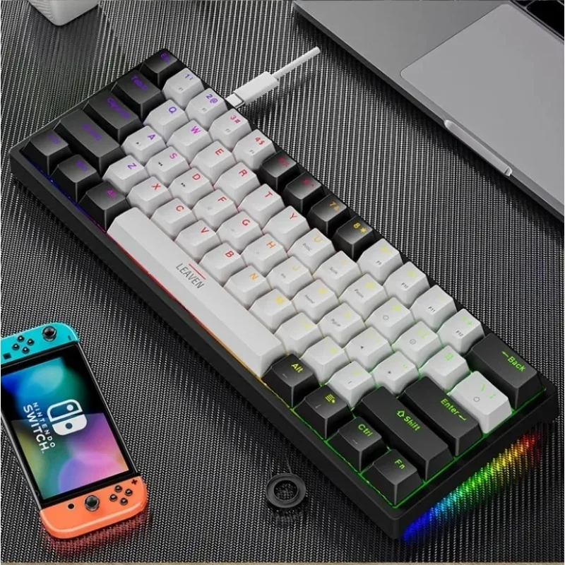 Original Computer Esports Wired Mechanical Keyboard TYPE-C Hot Swappable RGB Glowing Game Mechanical Laptop computer Keyboard