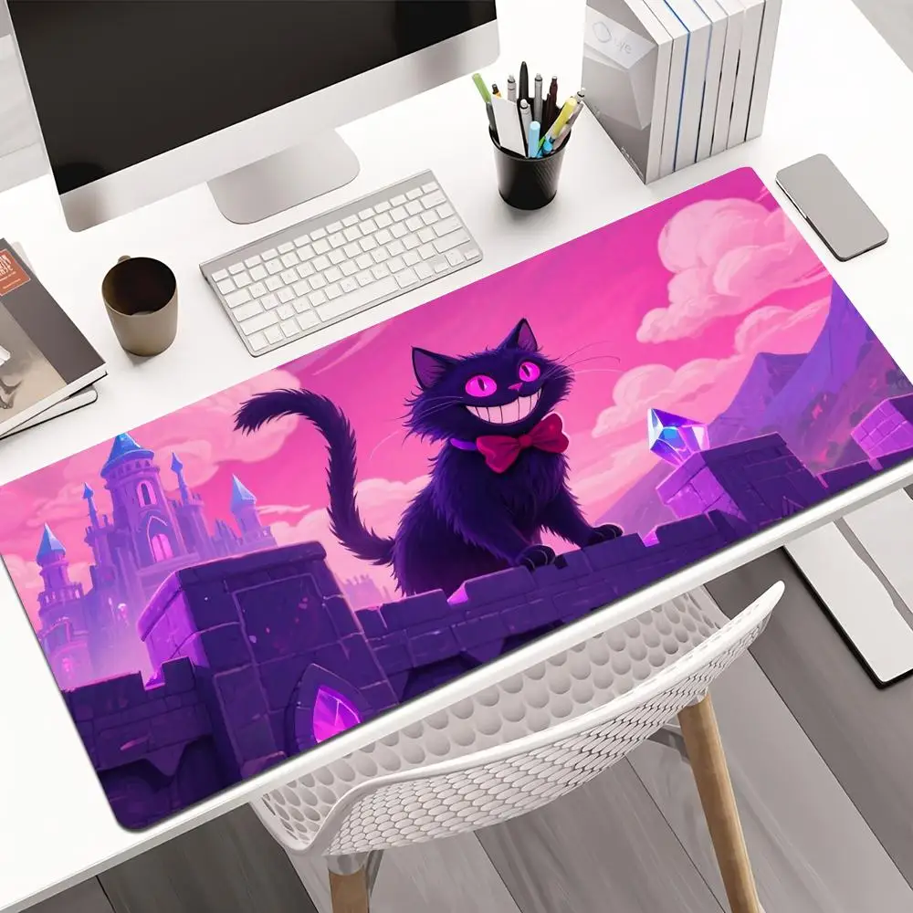 Alas Mouse Anime Desain Bertema Kucing Gotik, Alas Meja, Alas Gaming, Aksesori PC Gamer, Alas Mouse Ekspansi Keypad Anti Selip Karet