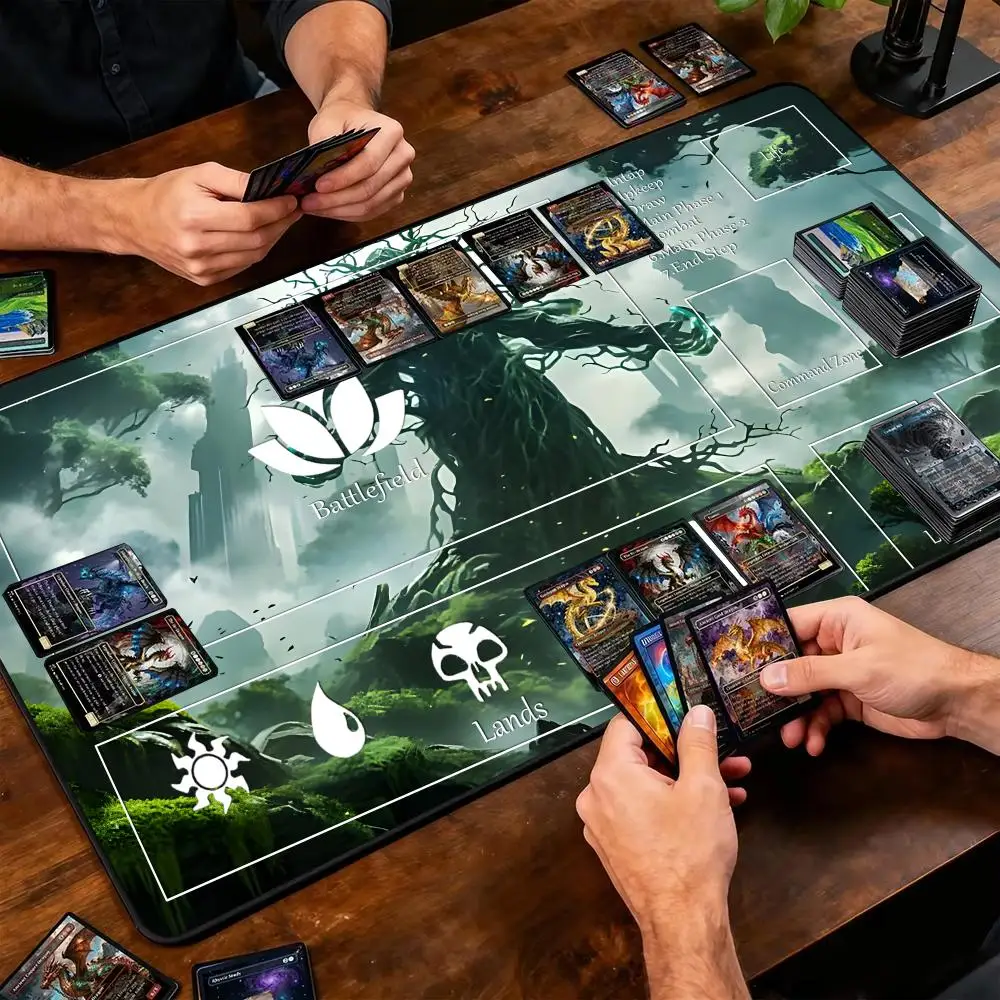 Vines Demon Game Magic playmat rubber anti-slip edge locking pc accessories 35x60cm gaming mats Trading Card Game gamer desk mat