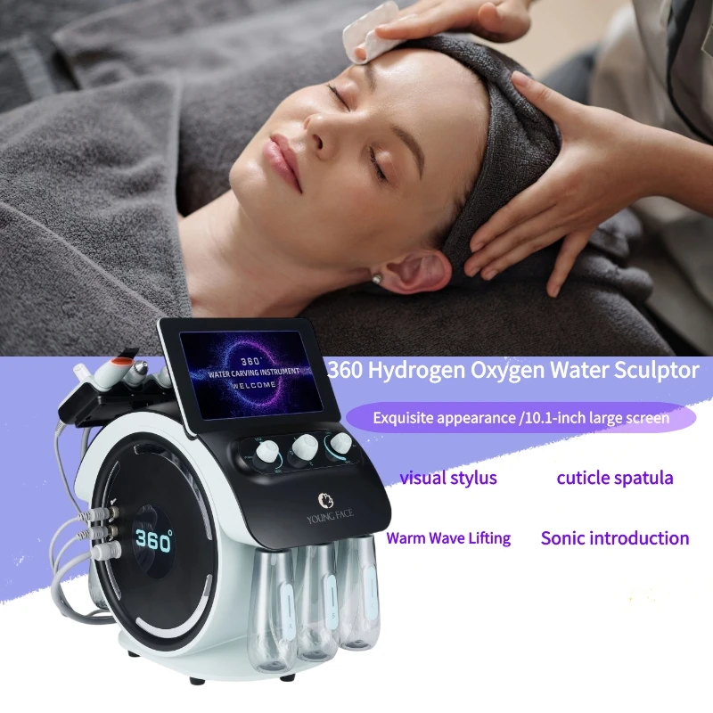 

6 In 1 Water Peeling Small Bubble Oxygen Jet Skin Management System Diamond Hydra Machine