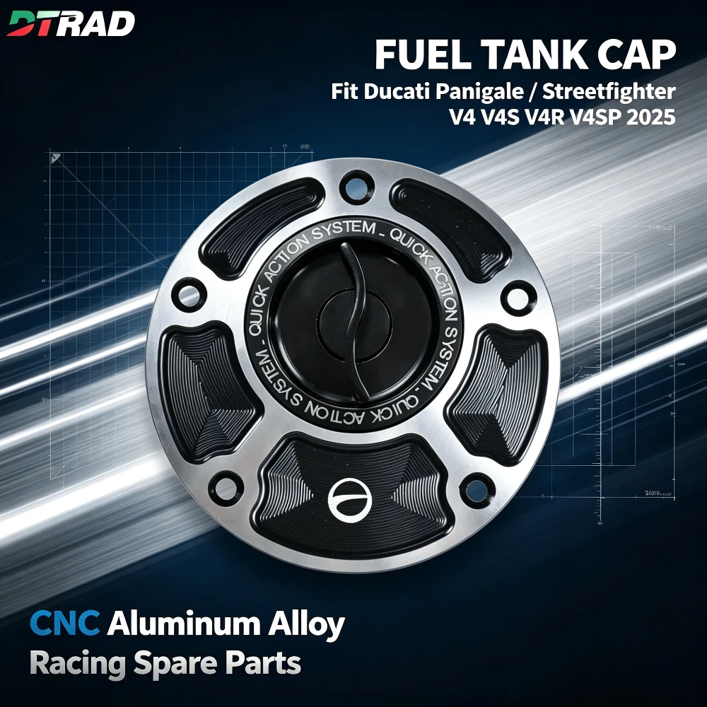 2025 CNC Aluminum Keyless Fuel Tank Cap Fit Ducati Panigale Streetfighter V4 V4S V4R V4SP