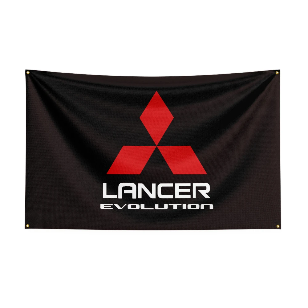 3x5 Fts Mitsubishi Lancers Racing car Flag for Decor