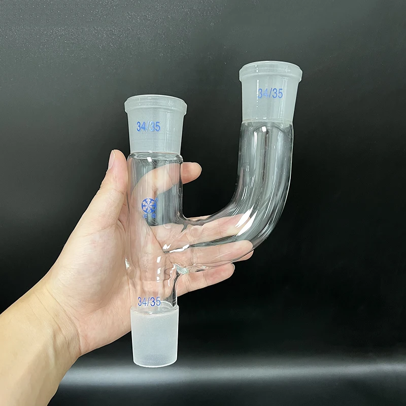 fape dois connection pipe vidro borosilicato alto dois tubos comuns femea 34 35 macho 34 35 laboratorio glisen connector 01