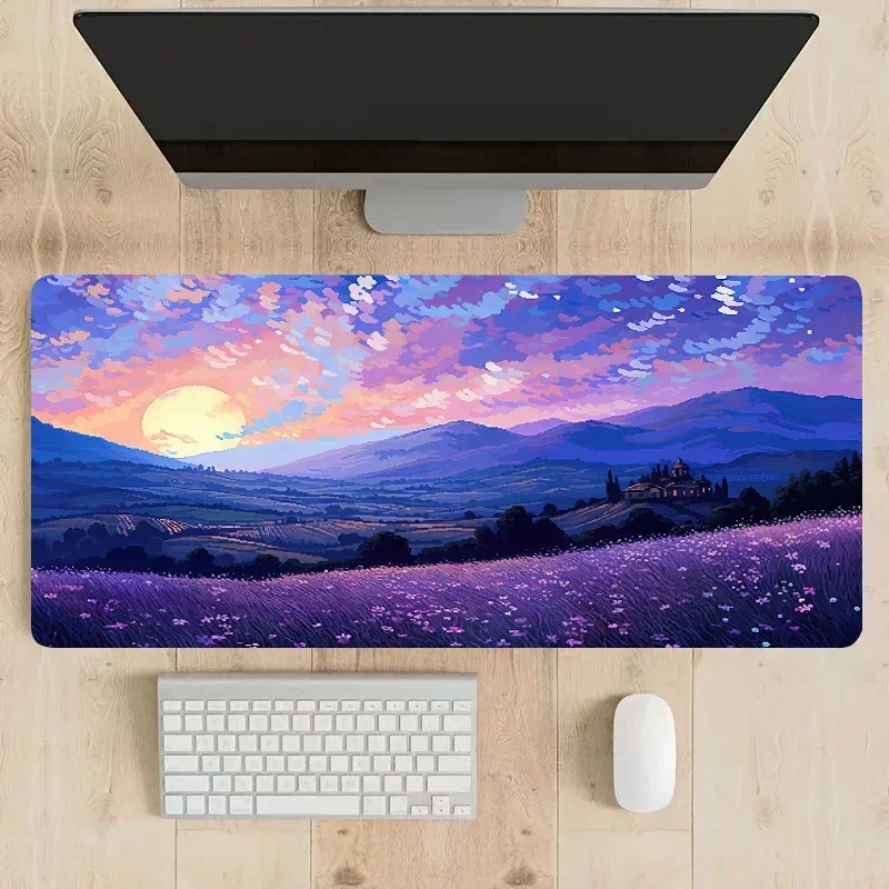 XXL Romantic Paris Night View Mousepad Computer Office Game Table Mats 50X100 Desk Mouse Pad Rubber Non-slip Gaming Keyboard Mat