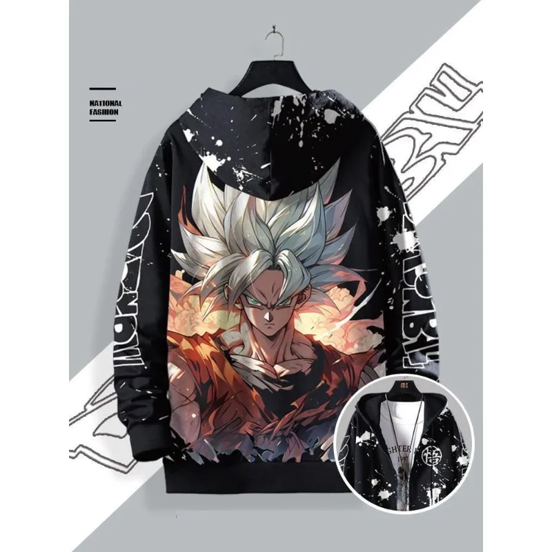 

Dragon Ball Animation Peripheral New 2025 Sweater Jacket Men's Hooded Cardigan II Yuan Autumn and Winter Top Teen Holiday Gifts