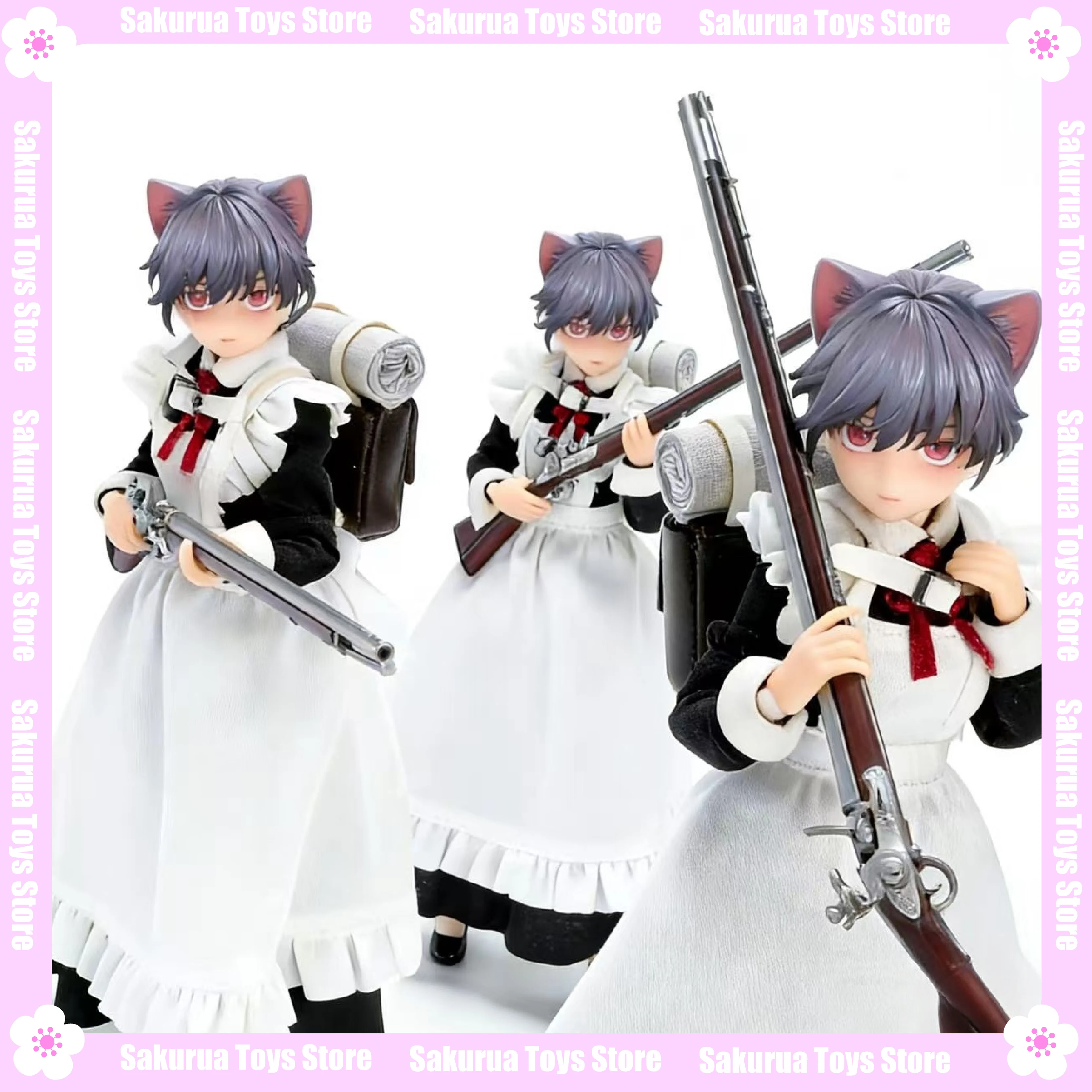 

In Stock HASUKI Cat Jump Musketeer Fikiko 1/12 Figure Ornaments Model Peripheral Action Figure Collection Gift
