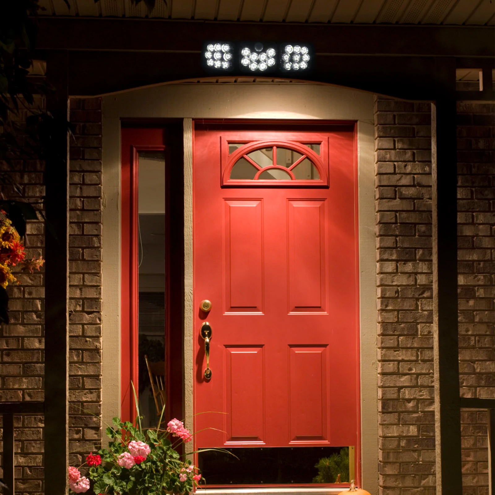 

Solar Wall Durable Waterproof Human Body Induction Energy Saving Yard Garden Street Human Body Induction Light Wall Lamp