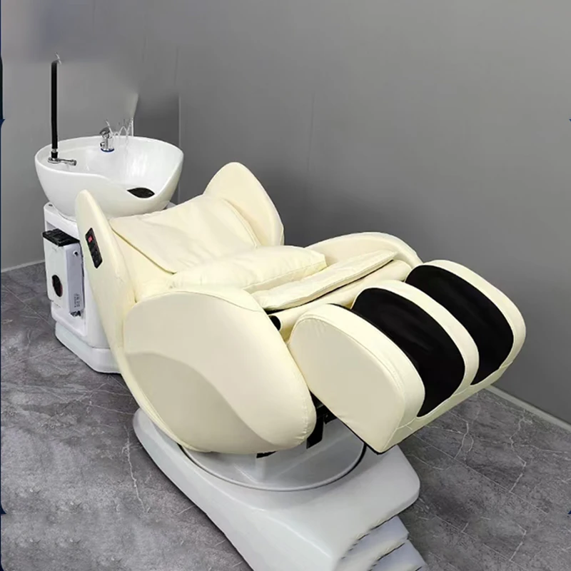 Electric Lifting Rotating Barber Wash Chair Spa Shampoo Cosmetologist Complete Beauty Salon Washbasin Cama Abatible Water Basin