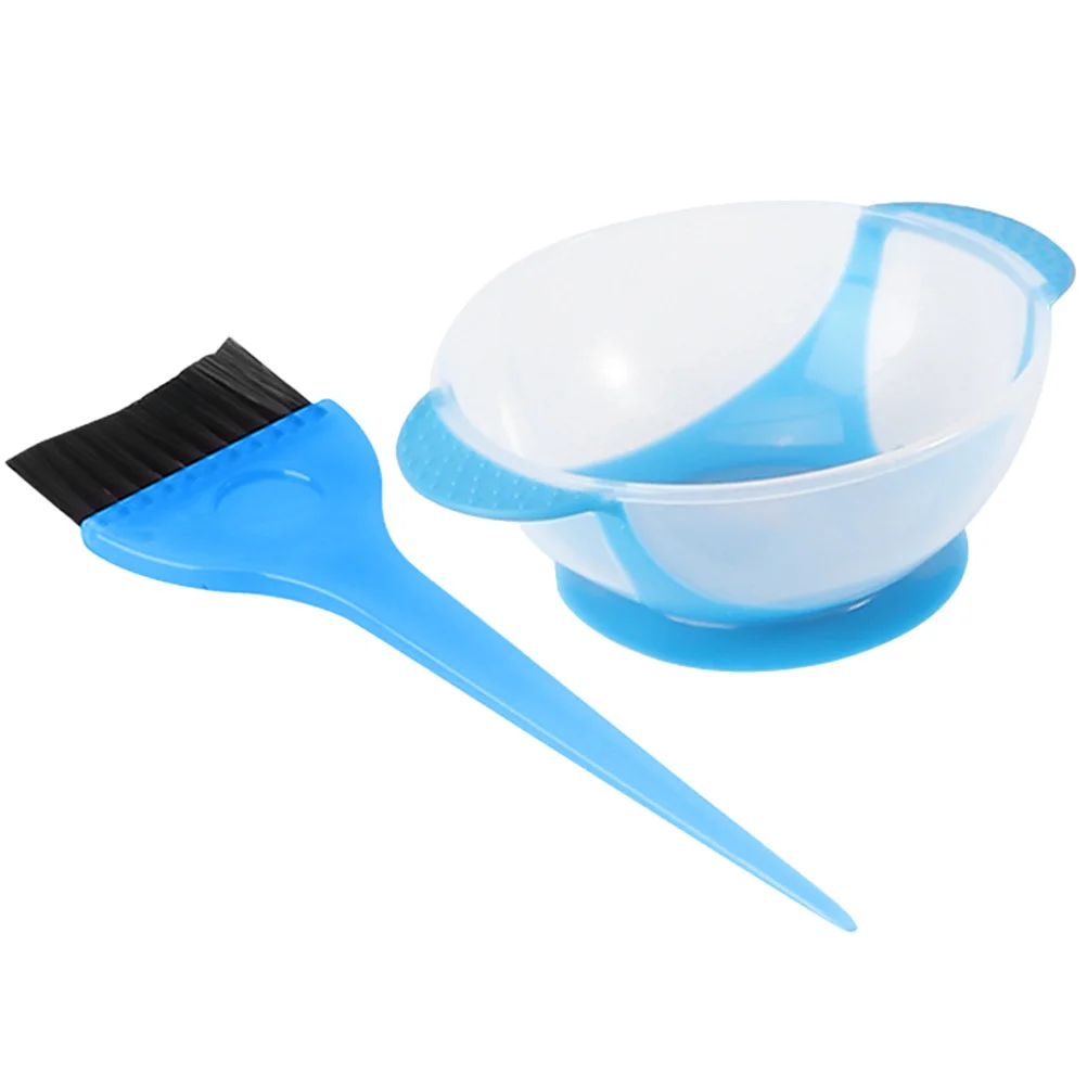 1Set Hair Dye Brush and Bowl Set Thickened Plastic Mixing Bowl Flexible Bristles Easy Clean Hair Coloring Tool Kit for Salon Spa - Image 2