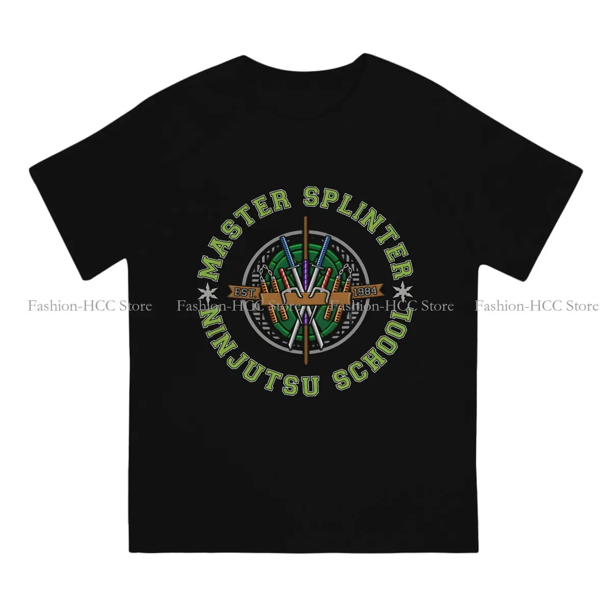 Master Splinter's Ninjutsu School Hipster Polyester TShirts Ninja Ninjutsu Men Graphic Streetwear T Shirt Round Neck