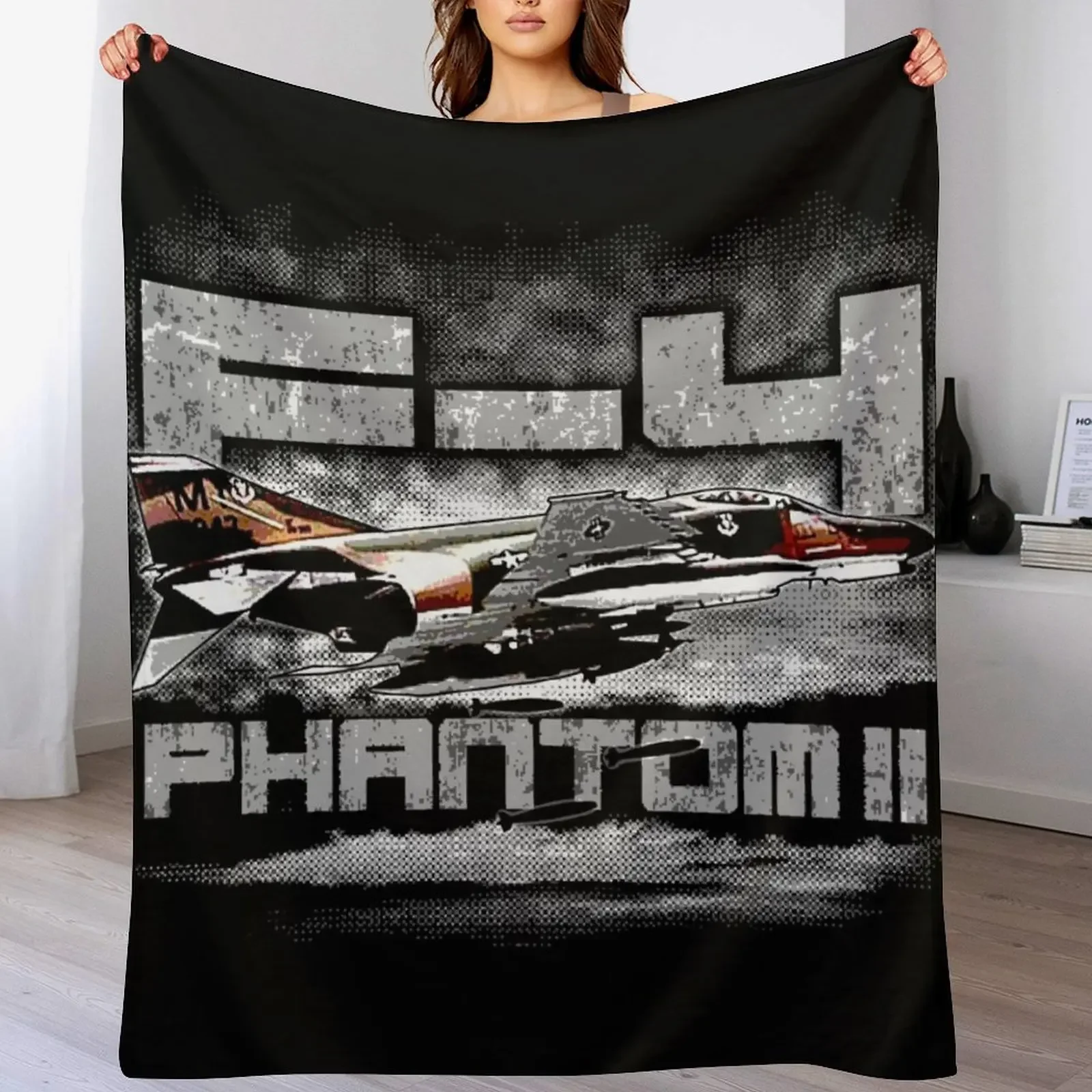 

F-4 Phantom II Throw Blanket Cozy Sofa Blanket for TV Watching Napping