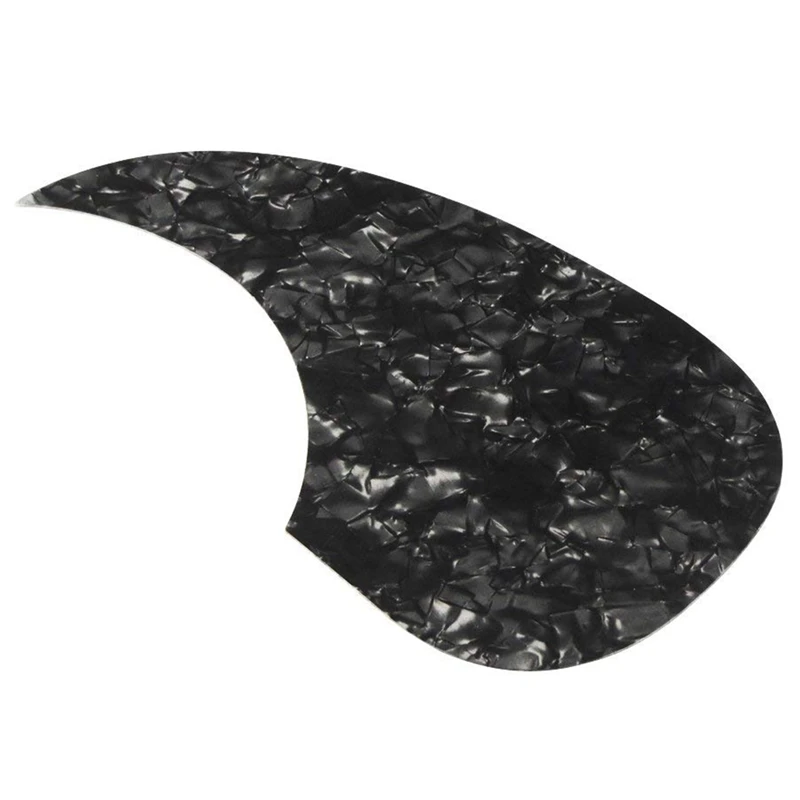 2 Pcs Accessories: 1Pcs Sound Hole Rose Decal Sticker & 1Pcs Acoustic Guitar Pickguard For Guitar Part,Black Pearl