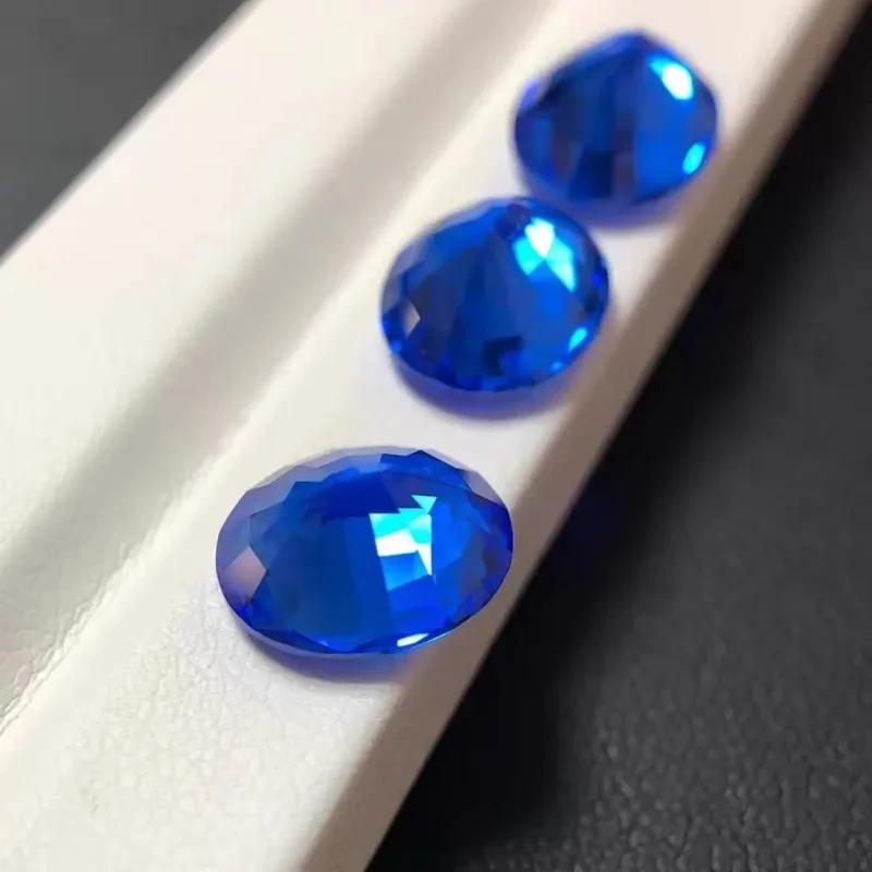 Lab Cobalt Spinel Oval Cut 15x20mm 23.1ct  Synthetic Gemstone