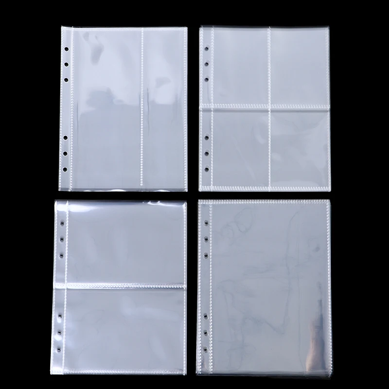 10pcs New Standard Clear Plastic Photo Album Transparent A5 Binder Refill Sleeves