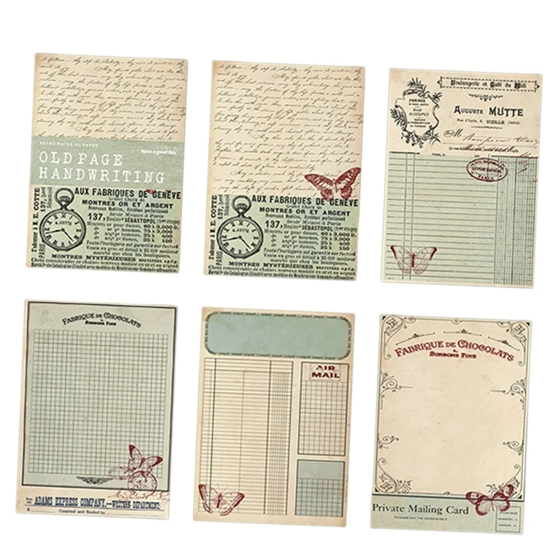 30 Sheets Retro Patterned Notebook Scrapbooking Decorative Paper For Card Making Journal Planner And Letter Writing