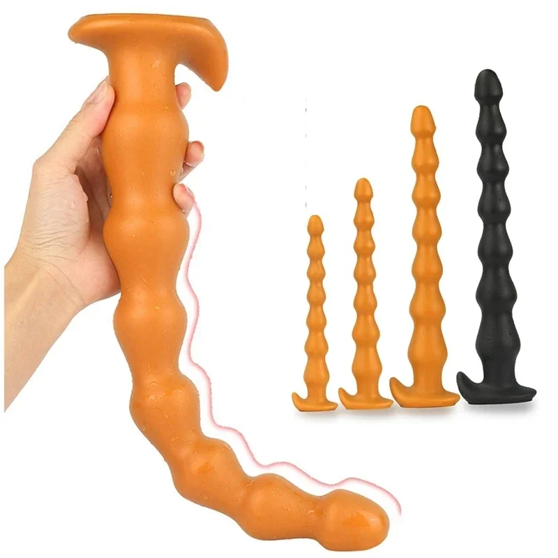 

Silicone Long Anal Beads 7 Balls Deep Butt Plug Vagina Prostate Stimulation Expander Adult Anal Sexy Toys For Men Women Couples