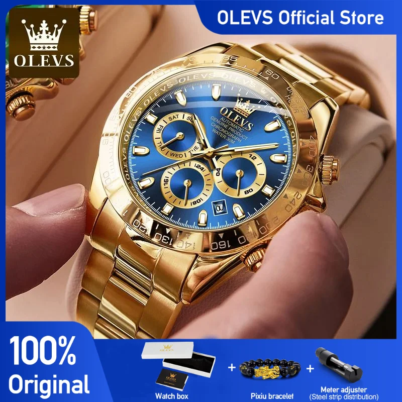 

OLEVS мужские автоматические механические часы водостойкий ремешок из нержавеющей стали мужские механические часы модные
