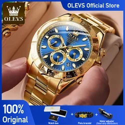 OLEVS Reloj mecánico automático para hombre Correa de acero inoxidable resistente al agua Reloj mecánico para hombre Moda