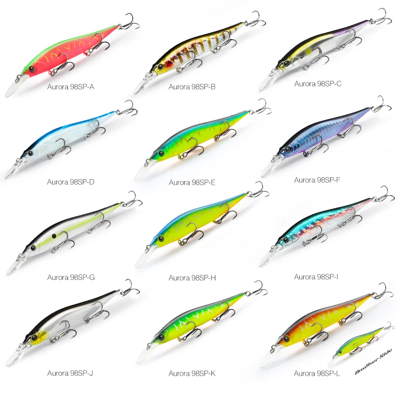 TSURINOYA Suspend Minnow AURORA 98SP Fishing Lure 98mm/3.85in 10g Long Casting Range 2.2m Knocking Sound Hard Bait For Bass Pike - view 5