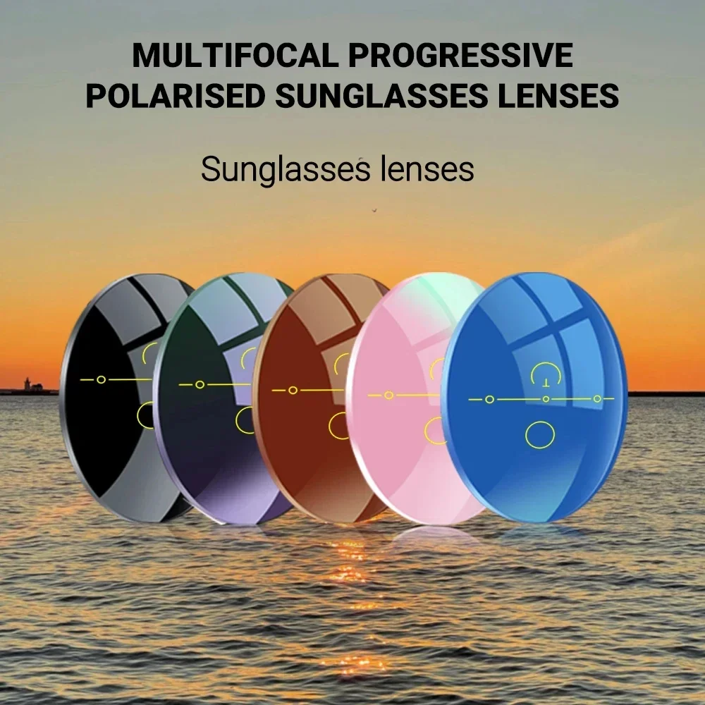 SZTZX Progressive Multifocal Prescription Polarized Sunglasses Lens 1.56 1.61 1.67 1.74  CR39 Resin Aspheric Anti-Glare Lenses